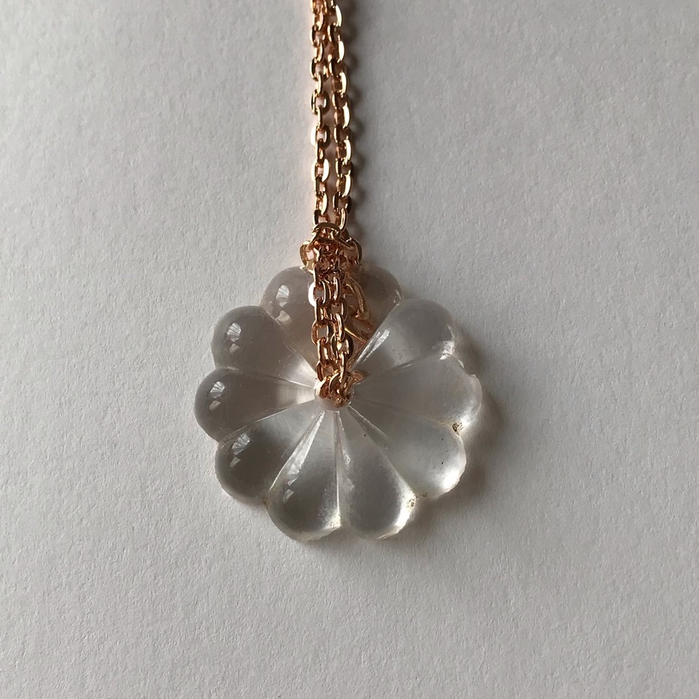 repurposed glass flower necklace